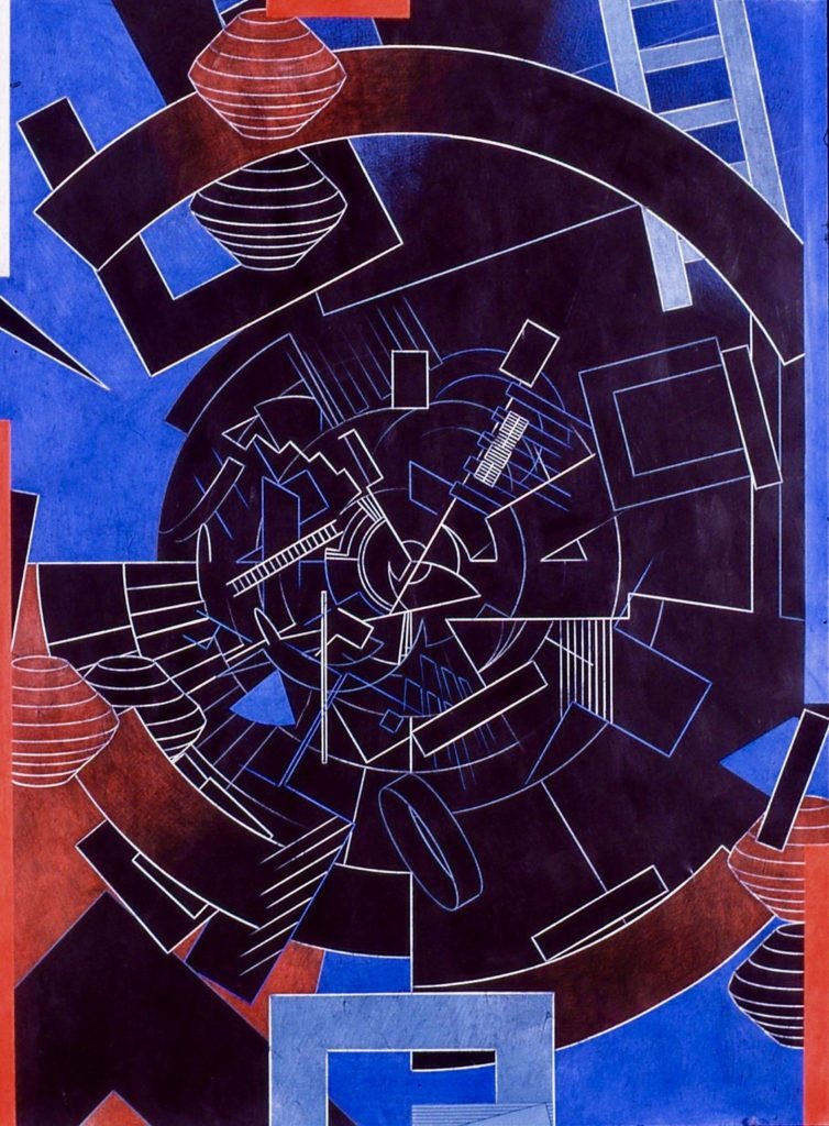 Storm Wheel Acrylic and Prismacolor on paper 1987