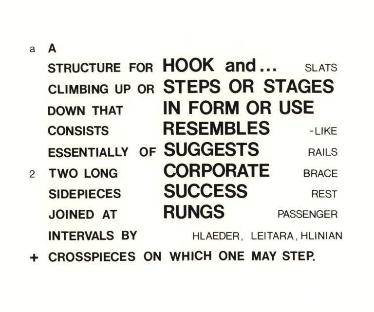 Text Composition from the film OBJECT CONVERSATION 1985